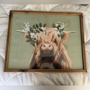 Cow Light Green Wall Art